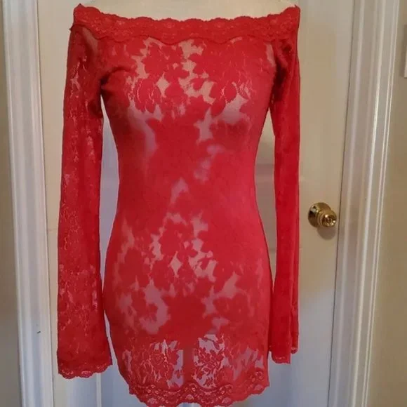 Victoria's‎ Secret Sheer Lace Babydoll Negligee Size Small